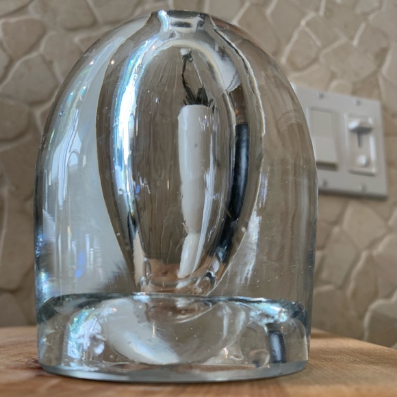 VINTAGE | Blown Glass Art Glass Vase/Oil Lamp - Picture 5 of 7